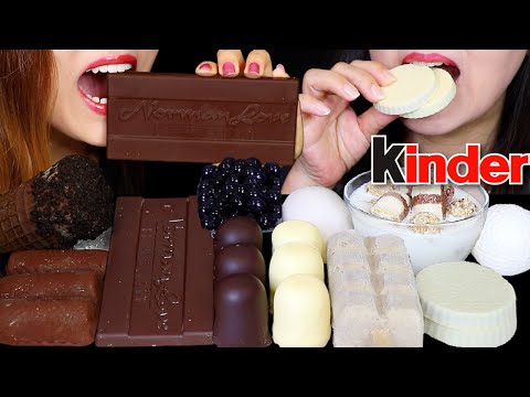 ASMR DARK VS WHITE CHOCOLATE (MINI MARSHMALLOWS, POPPING BOBA, MINI ICE CREAM BITE, FERRERO CEREAL먹방