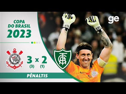 CORINTHIANS 3 (3) X (1) 2 AMÉRICA-MG | PÊNALTIS | COPA DO BRASIL 2023 | ge.globo