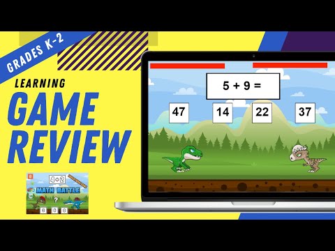 LEARNING GAME REVIEW:  Math Battle | Dinosaur Themed Addition & Subtraction
