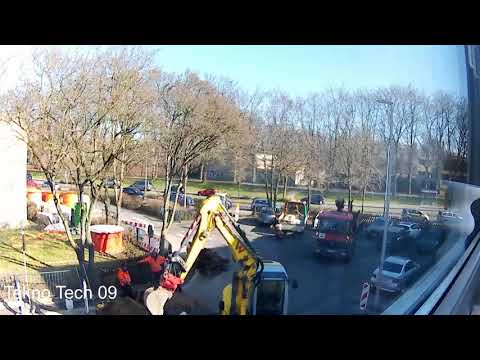 Zeitraffer einer glasfaser ausbau Telekom in Dormagen