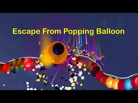 marble race : Escape From Popping Balloon -Survival Marble Race in Algodoo