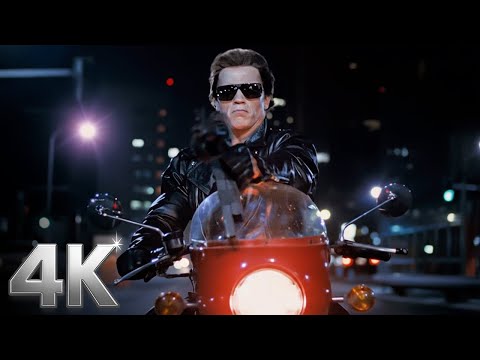 T-800 Pursues on a Motorcycle | The Terminator | CLIP 💥 4K