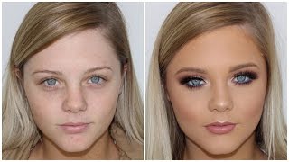 Full Coverage Glam Makeup Tutorial ♡ Pop of Blue ♡ Jasmine Hand