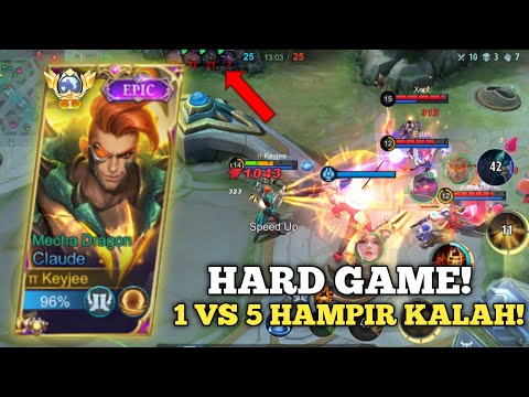 HARD GAME!! 1 VS 5 Kalah? Jangan Panik! Begini Cara Rotasi & Laning Claude Saat Tertekan - MLBB