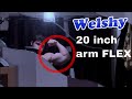 Bodybuilder flexing 20 inch arms at 3am no pump