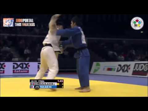 Judo Grand Prix Dusseldorf 2015 Final -66kg DAVAADORJ Tumurkhuleg (MGL) vs. TAKAICHI Kengo (JPN)