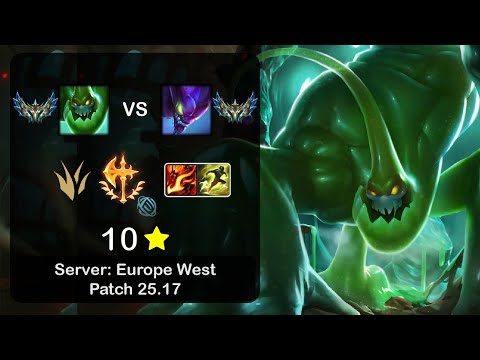 Zac Jungle vs Kha'Zix - EUW Challenger - Patch 25.17