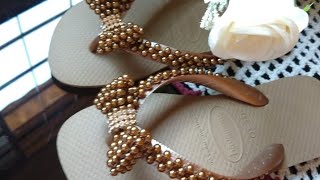 Decore voc mesma teu chinelo com prolas