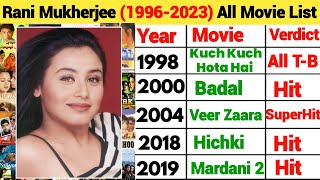 Rani Mukherjee All Movie list (1996-2023) Rani Mukherjee flop and hit All Movie list Rani Mukherjee
