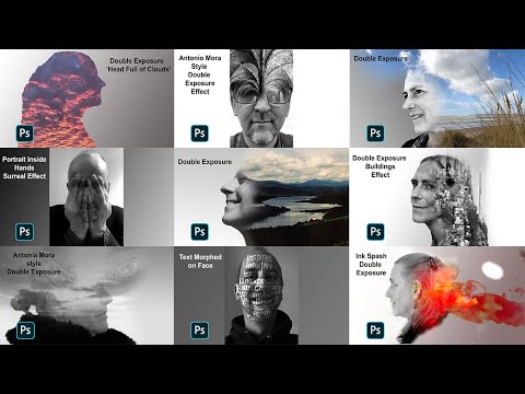 Double Exposure, 9 Creative Portrait Techniques in Photoshop, For Beginners to intermediates.