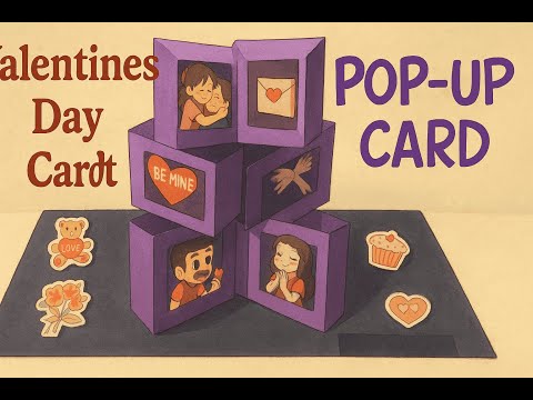 Triple Cube Tower - Pop-Up Frame Card | Scrapbook Card Ideas | Pop-Up Frame Card Tutorial #craft #yt