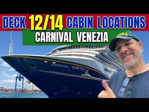 Carnival Venezia Passenger Cabin Deck 12 and 14 FULL Walk Through | Tall Man's Cruise Adventures