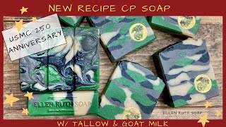 New Recipe - Happy 250 Anniversary USMC ✨ Goat Milk CP Soap #happybirthday #usmc #camo #soap