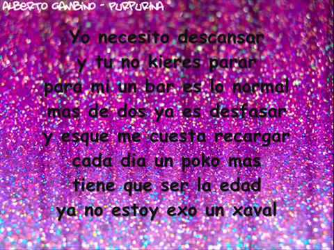 purpurina con letra wmv
