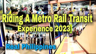 (HD) PHILIPPINES MRT RIDE FROM SHAW BOULEVARD TO A