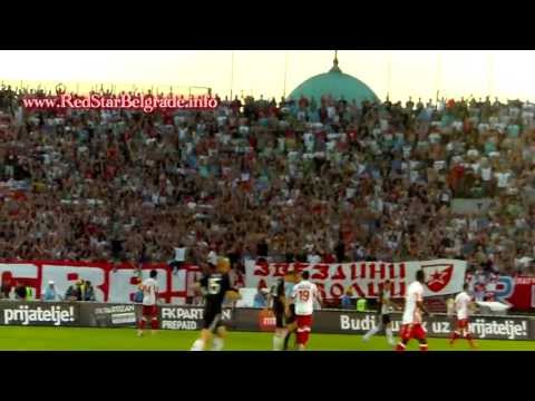 144. derbi: Delije na armijskom pasnjaku - 'Ajde, igraj i bori se ! (snimano sa juga) GRMI !