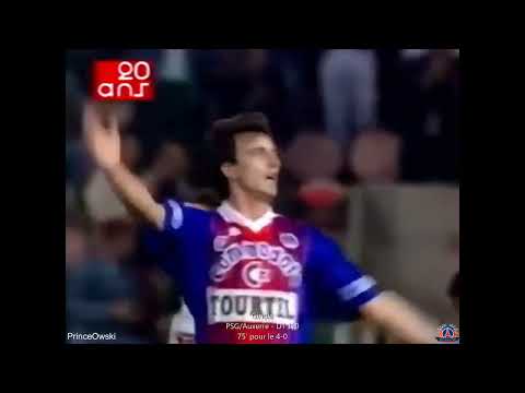 But Ginola PSG Auxerre saison 1993 1994
