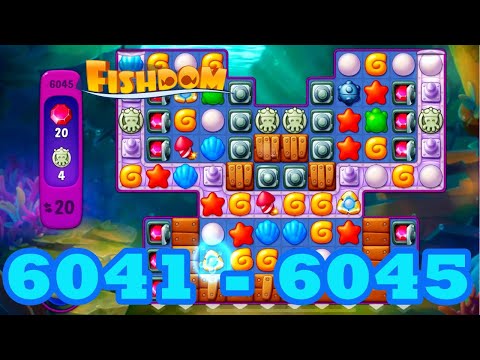 Fishdom Level 6041 - 6045 HD Walkthrough | 3 match puzzle | gameplay | android | 6042 | 6043 | 6044
