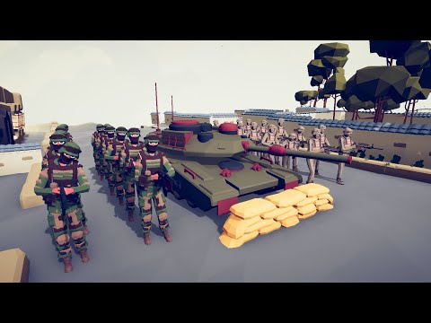 CAN 250x MILITARY SOLDIER CLEAR ENEMY BASE? - Totally Accurate Battle Simulator TABS