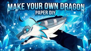 Cyberstorm the Ice Dragon | Making a Paper Dragon Puppet!