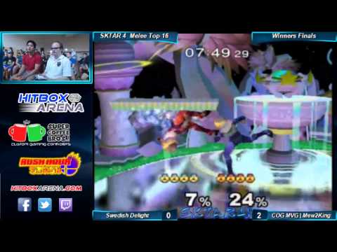 SKTAR 4 Melee Singles COG MVG Mew2King (Red Sheik) vs Swedish Delight (Blue Sheik) Winner's Finals