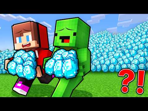 How Mikey and JJ Stole 1.000.000 Diamonds in Minecraft - Maizen