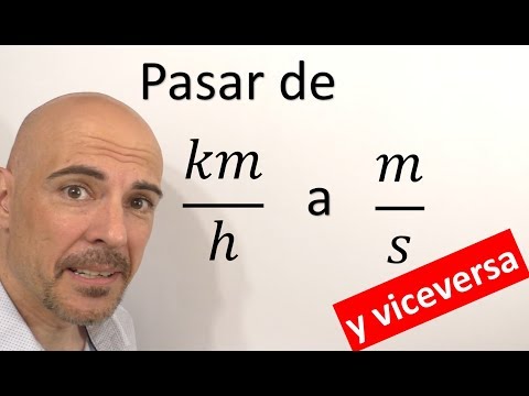 PASAR KILÓMETROS POR HORA A METROS POR SEGUNDO. Km/h a m/s y m/s a km/h. FACTORES DE CONVERSIÓN