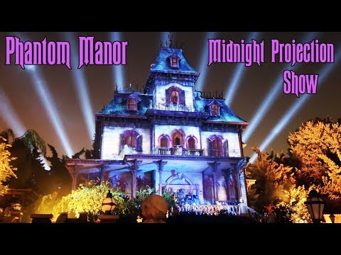 Phantom Manor Midnight Projection Show During Special Re-Opening Event at Disneyland Paris 2019
