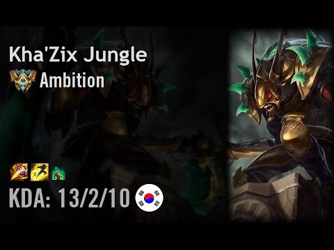 Kha'Zix Jungle vs Elise - Ambition - KR Challenger Patch 6.7