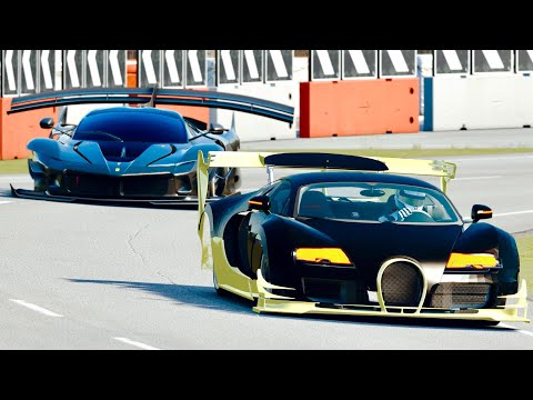Ferrari FXX-K GTR Concept vs Bugatti Veyron GTR Concept at Highlands