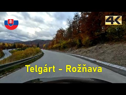 Autumn driving in Slovakia from Telgárt to Rožňava - a route full of roadworks