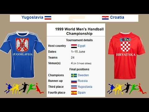 Handball гандбол 1999 World Men's Handball Championship Egypt Jugoslavija Hrvatska