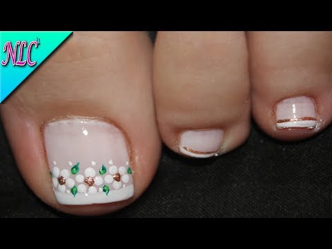 UÑAS DE NOVIA MUY FÁCIL DE HACER – DISEÑO DE FLORES Y FRANCÉS PARA PRINCIPIANTES – NLC