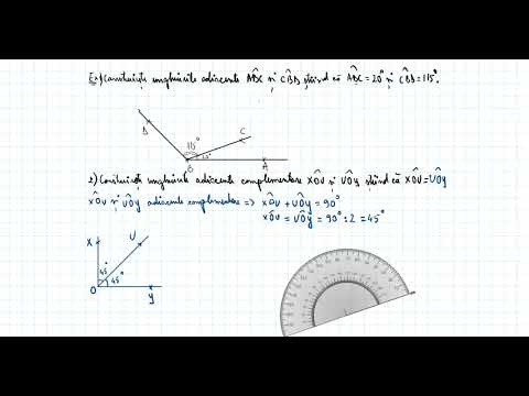 Unghiuri adiacente, bisectoarea unui unghi