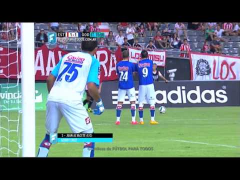 Gol de Alvacete en contra. Estudiantes 1 - Godoy Cruz 1. Fecha 2. Primera División 2015. FPT.