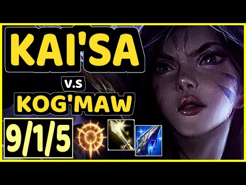 REKKLES (KAI'SA) vs KOG'MAW - 9/1/5 KDA BOTTOM ADC CHALLENGER GAMEPLAY - EUW