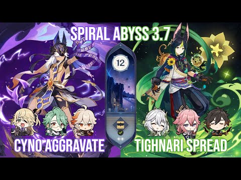 C0 Cyno Aggravate & C2 Tighnari Spread - Genshin Impact Spiral Abyss 3.7