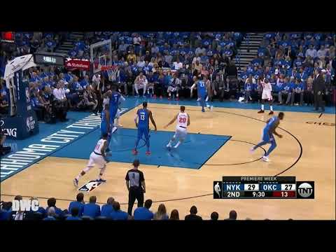 Carmelo Anthony Defense On Kristaps Porzingis, October 19, 2017