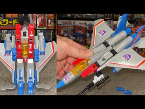 Transformers generation one Starscream movie colours complete transformation process video. G1 retro