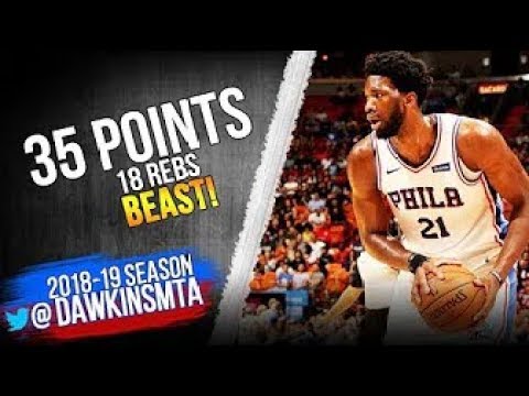 Joel Embiid Full Highlights 2018.11.12 76ers vs Heat - 35 Pts, 18 Rebs