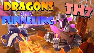 How to Use TH7 Dragon Attack Strategy - FUNNELING - The Most IMPORTANT Skill You Will EVER Learn!