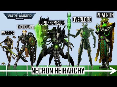 Necron Hierarchy & Power Structure - From Warrior to Phaeron- Explained (Warhammer 40K)