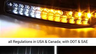 ACANII - For 1999-2006 GMC Yukon Sierra 1500 2500 3500 Black Housing LED Bumper Lights Signal Lamps