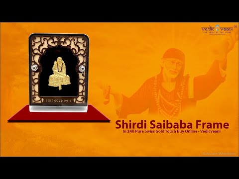 Shirdi Saibaba Desktop Frame in 24K Pure Swiss Gold Touch video