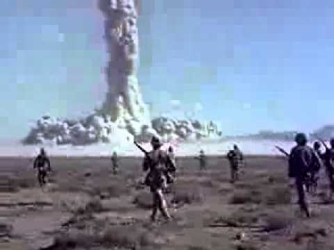 Desert Rock Nuclear Tests 1951-1957 US Army Soldiers Observe Atomic Bomb Blasts