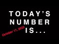 TODAY S NUMBER IS 10 17 22