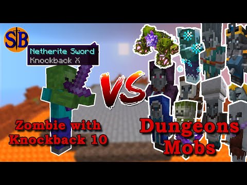 Insane Zombie Takes on Dungeon Mob in Epic Minecraft Showdown!