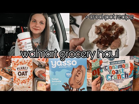 WALMART GROCERY HAUL 2022 + MEAL PLAN || EASY CROCKPOT DINNER RECIPE