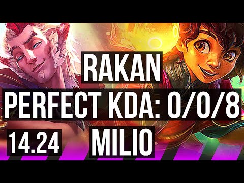 RAKAN & Ashe vs MILIO & Corki (SUP) | 2300+ games | NA Master | 14.24