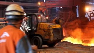 preview picture of video 'Sollac Florange (ArcelorMittal) - Arrêt du P6 -'